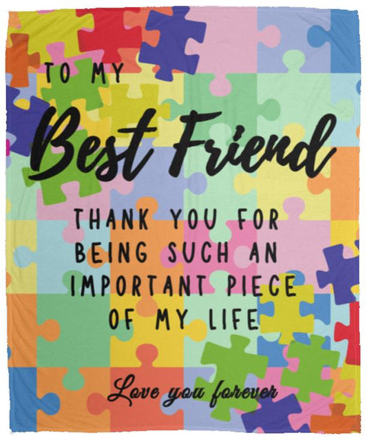 To My Best Friend | Puzzle Blanket | Plush Fleece