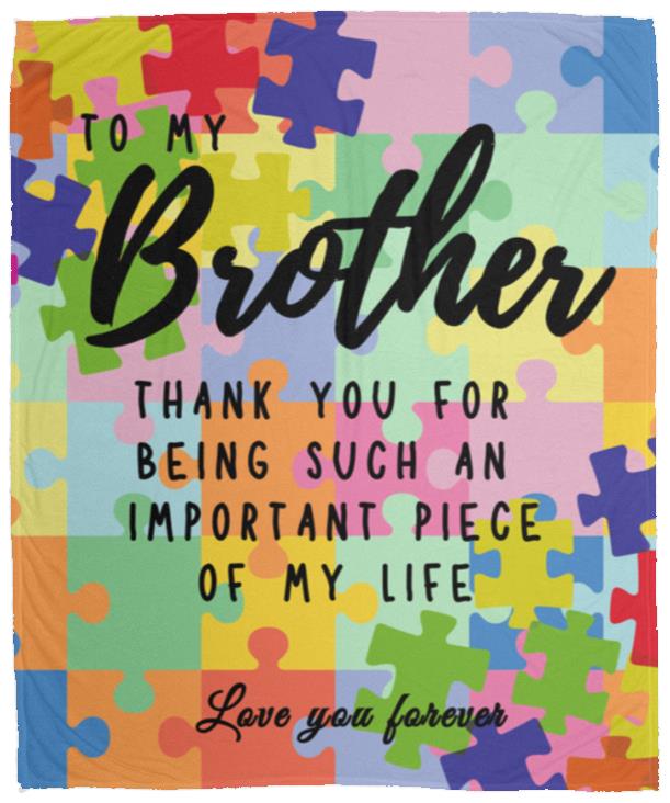 To My Brother | Puzzle Blanket | Plush Fleece