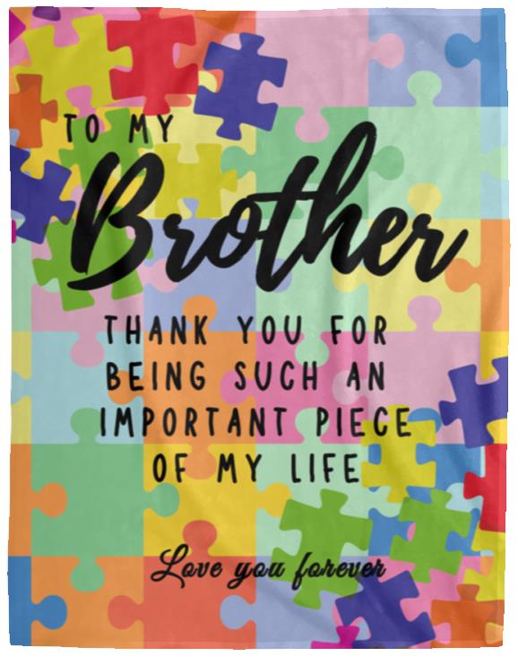 To My Brother | Puzzle Blanket | Plush Fleece