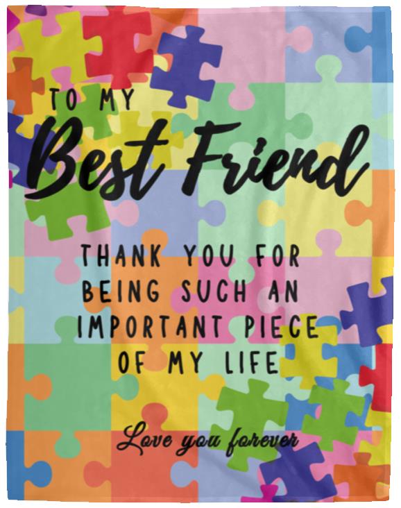 To My Best Friend | Puzzle Blanket | Plush Fleece