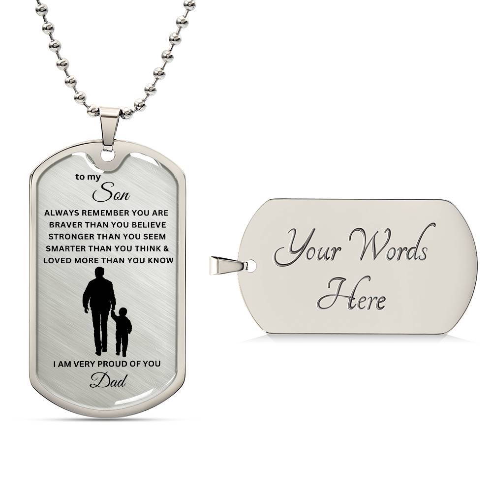 To My Son-Dad | Dog Tag | 01