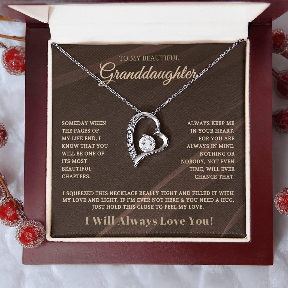 To My Beautiful Granddaughter | Forever Love Necklace 05