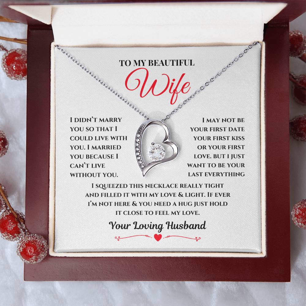 To My Beautiful Wife | Forever Love Necklace 05