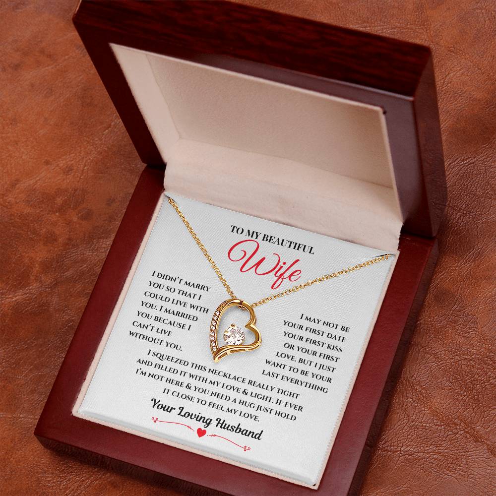 To My Beautiful Wife | Forever Love Necklace 05