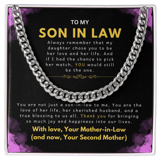 To My Son-in-law | Cuban Chain Necklace 01