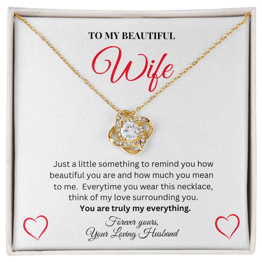 To My Beautiful Wife | Love Knot Necklace 01