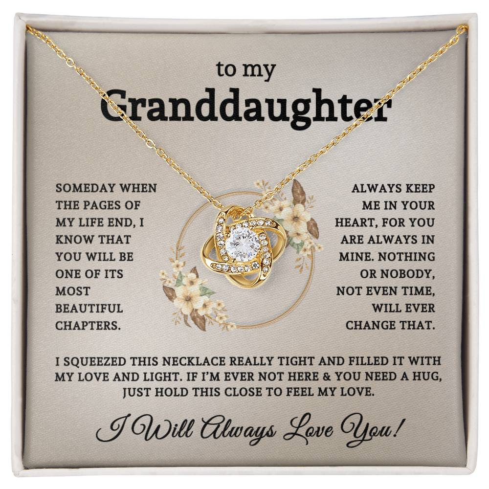 To My Granddaughter | Love Knot Necklace 06