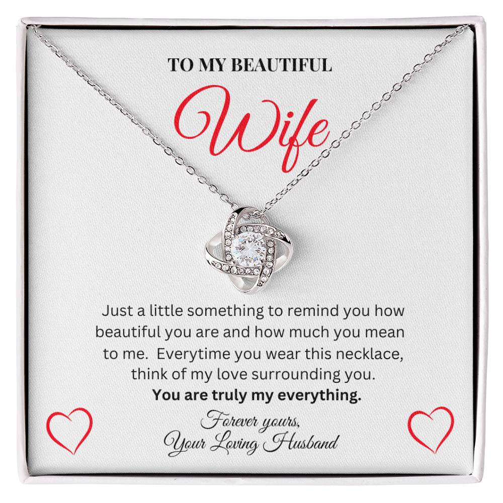 To My Beautiful Wife | Love Knot Necklace 01