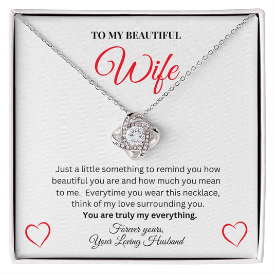 To My Beautiful Wife | Love Knot Necklace 01