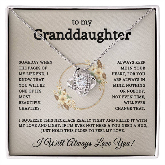 To My Granddaughter | Love Knot Necklace 06