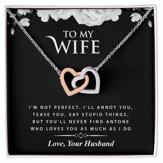 To My Wife | Interlocking Hearts necklace 01