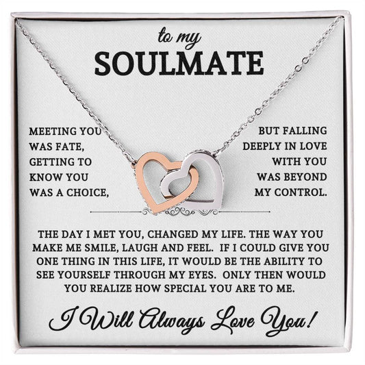 To My Soulmate | Interlocking Hearts Necklace 01