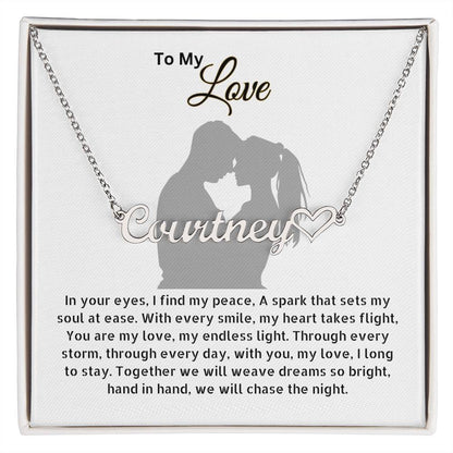 To My Love | Heart Name Necklace 05