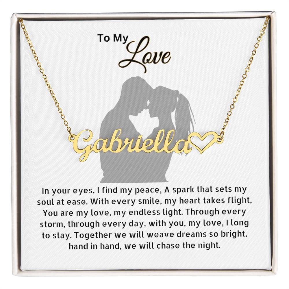 To My Love | Heart Name Necklace 05