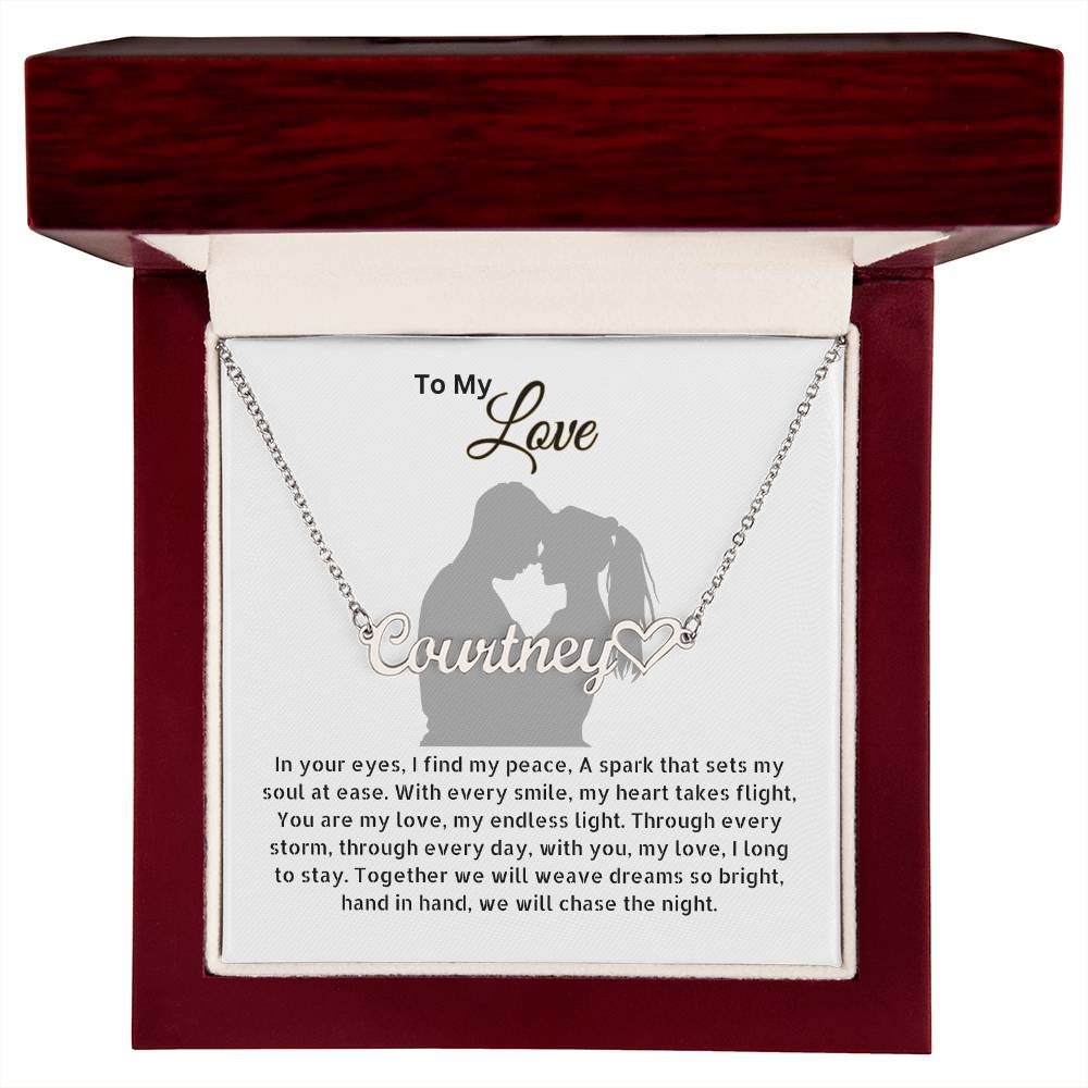 To My Love | Heart Name Necklace 05