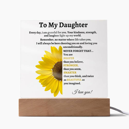 To My Daughter | Square Acrylic Plaque 03