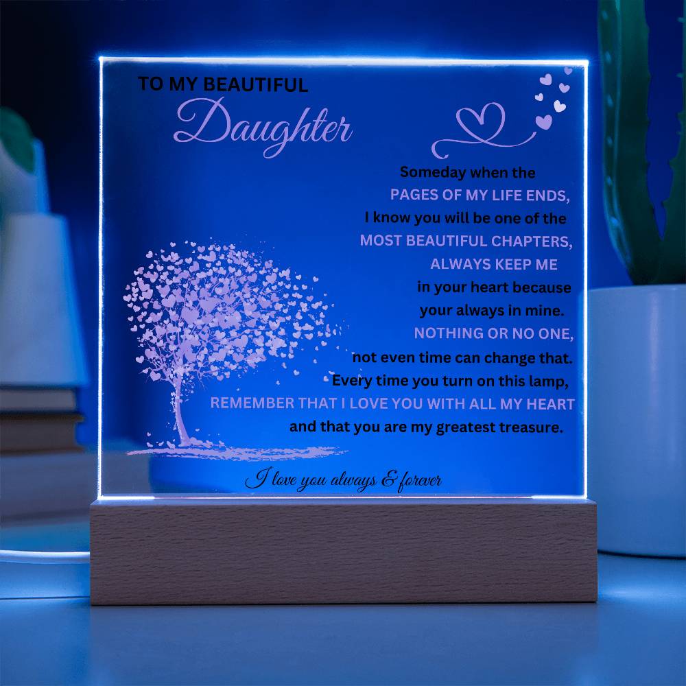 To My Beautiful Daughter | Acrylic Plaque 02