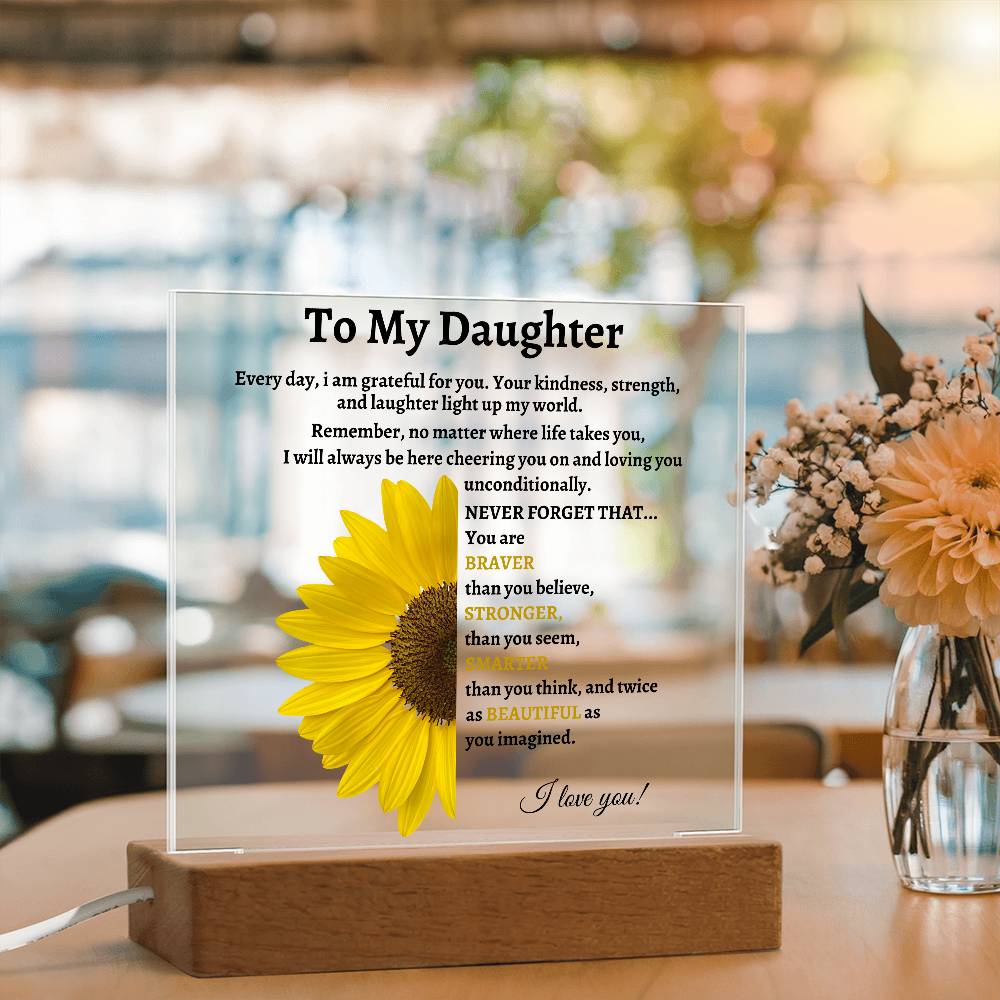 To My Daughter | Square Acrylic Plaque 03