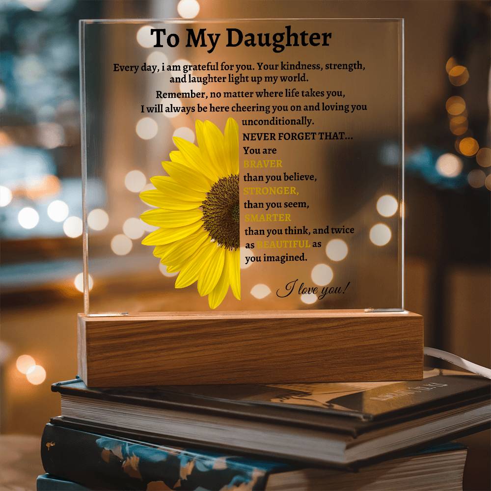 To My Daughter | Square Acrylic Plaque 03