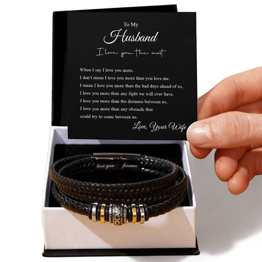 To My Husband | Men's Love You Forever Bracelet 01