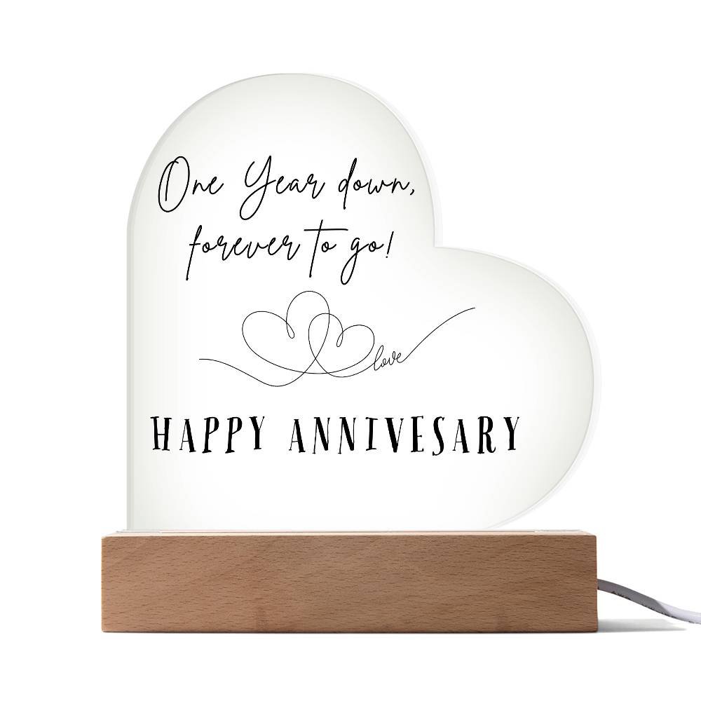 Anniversary | Acrylic Heart Plaque 02