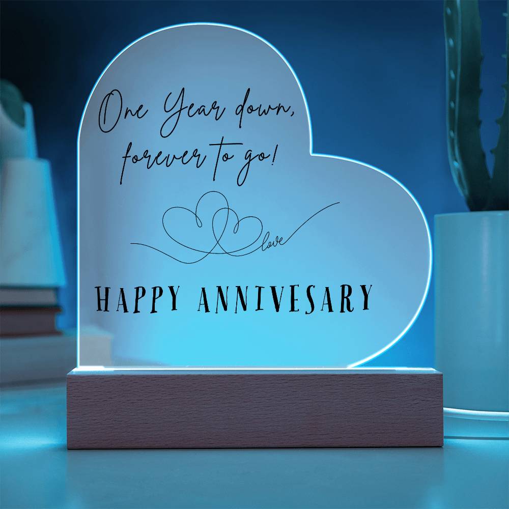 Anniversary | Acrylic Heart Plaque 02