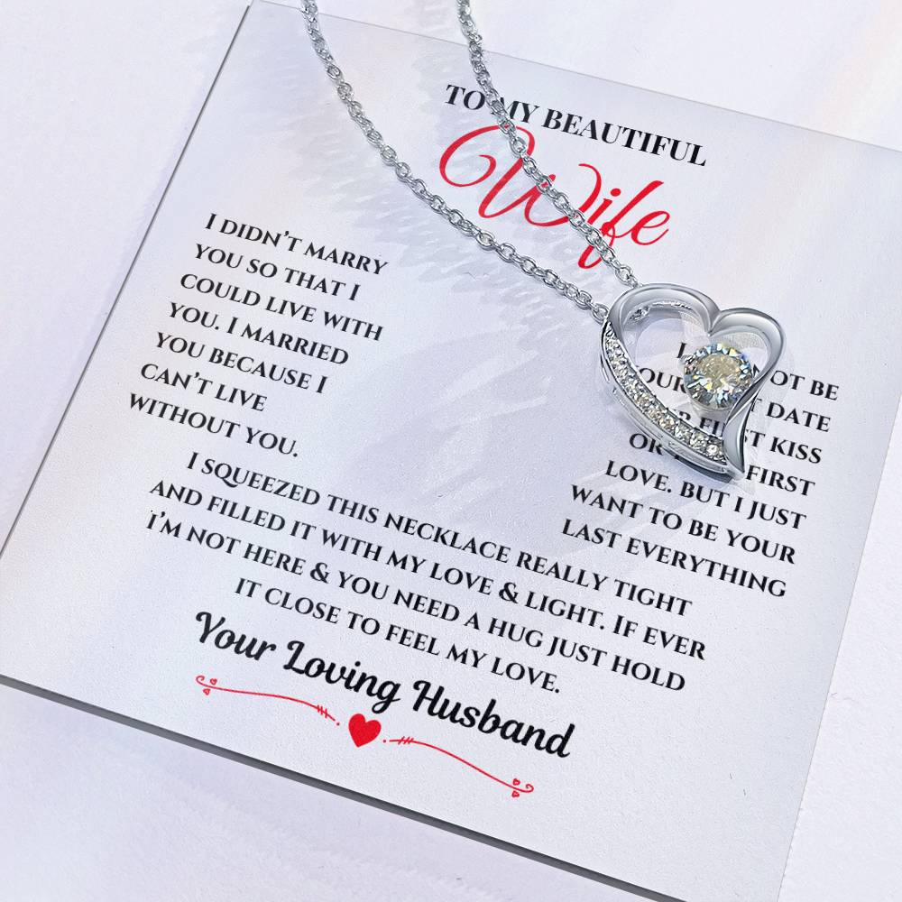 To My Beautiful Wife | Forever Love Necklace 05