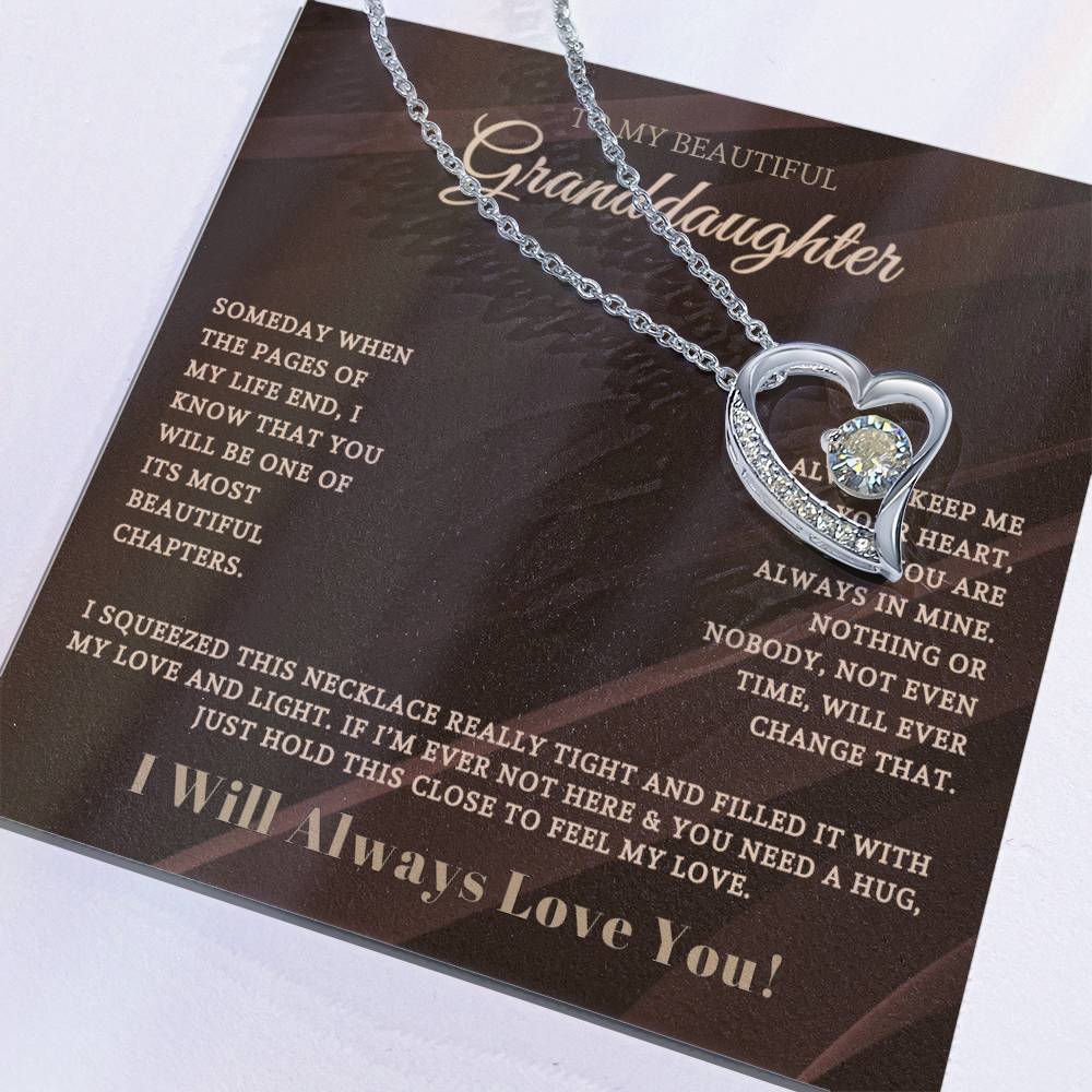 To My Beautiful Granddaughter | Forever Love Necklace 05