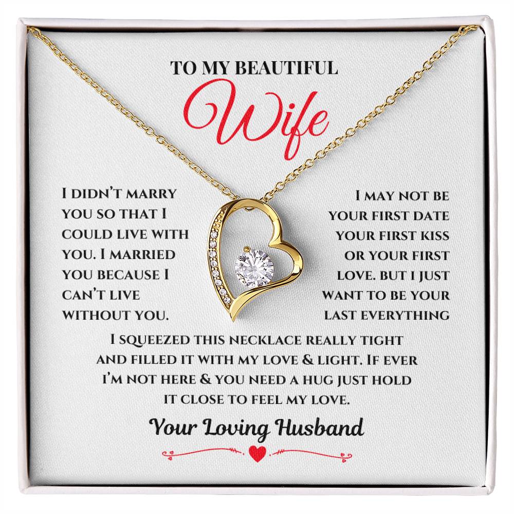 To My Beautiful Wife | Forever Love Necklace 05