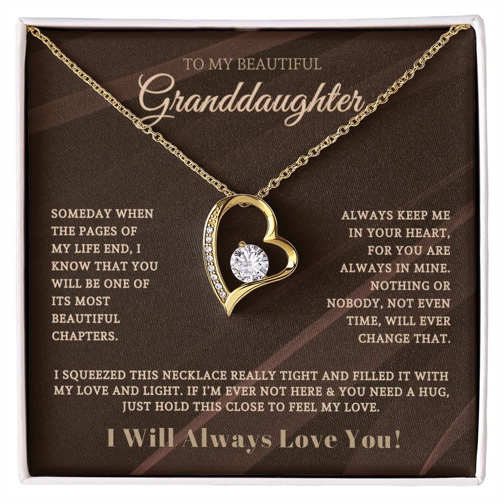 To My Beautiful Granddaughter | Forever Love Necklace 05