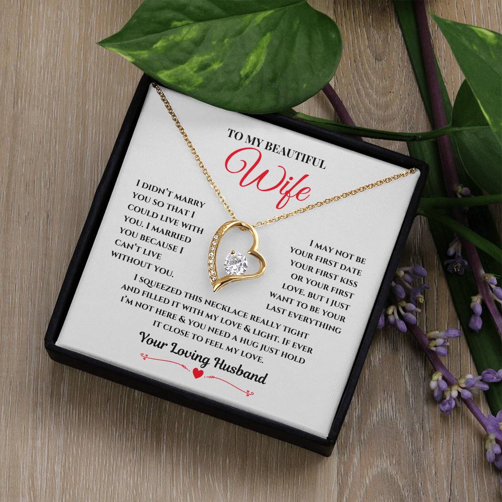 To My Beautiful Wife | Forever Love Necklace 05