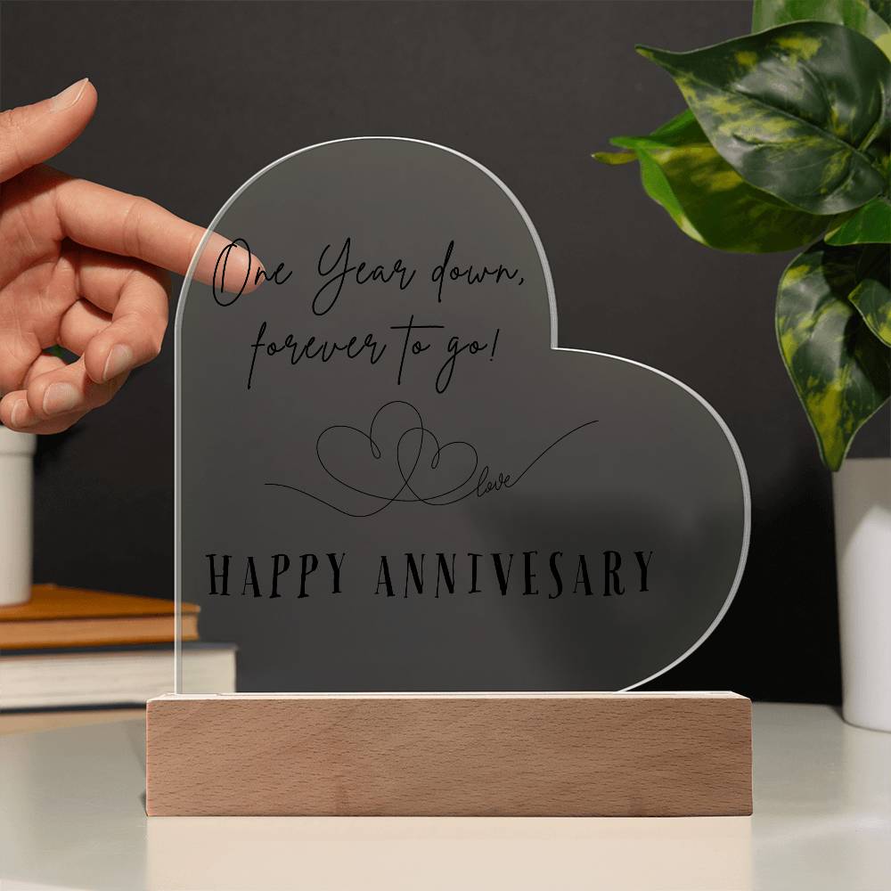 Anniversary | Acrylic Heart Plaque 02