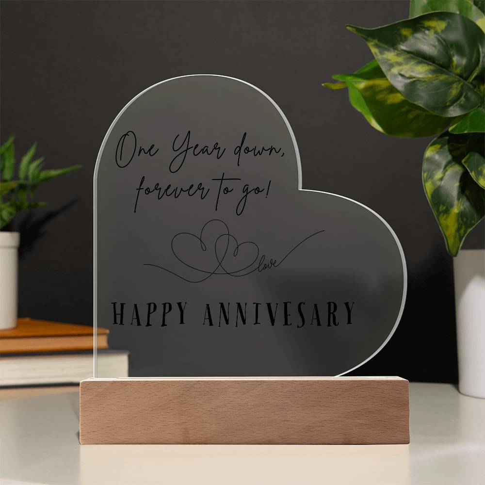 Anniversary | Acrylic Heart Plaque 02