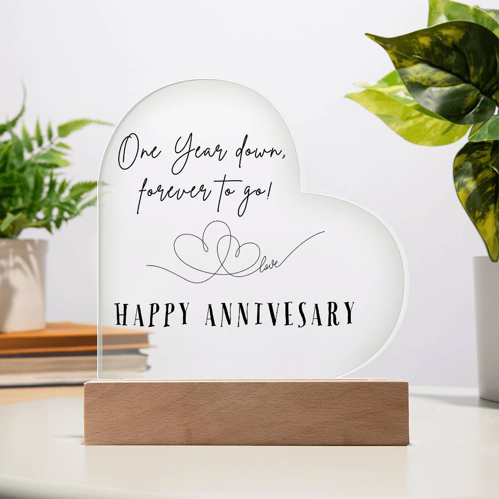 Anniversary | Acrylic Heart Plaque 02