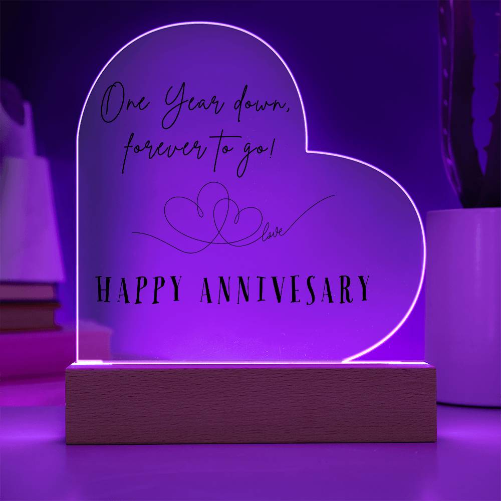 Anniversary | Acrylic Heart Plaque 02