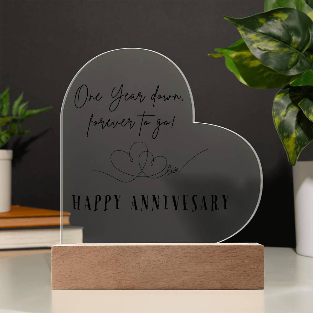 Anniversary | Acrylic Heart Plaque 02