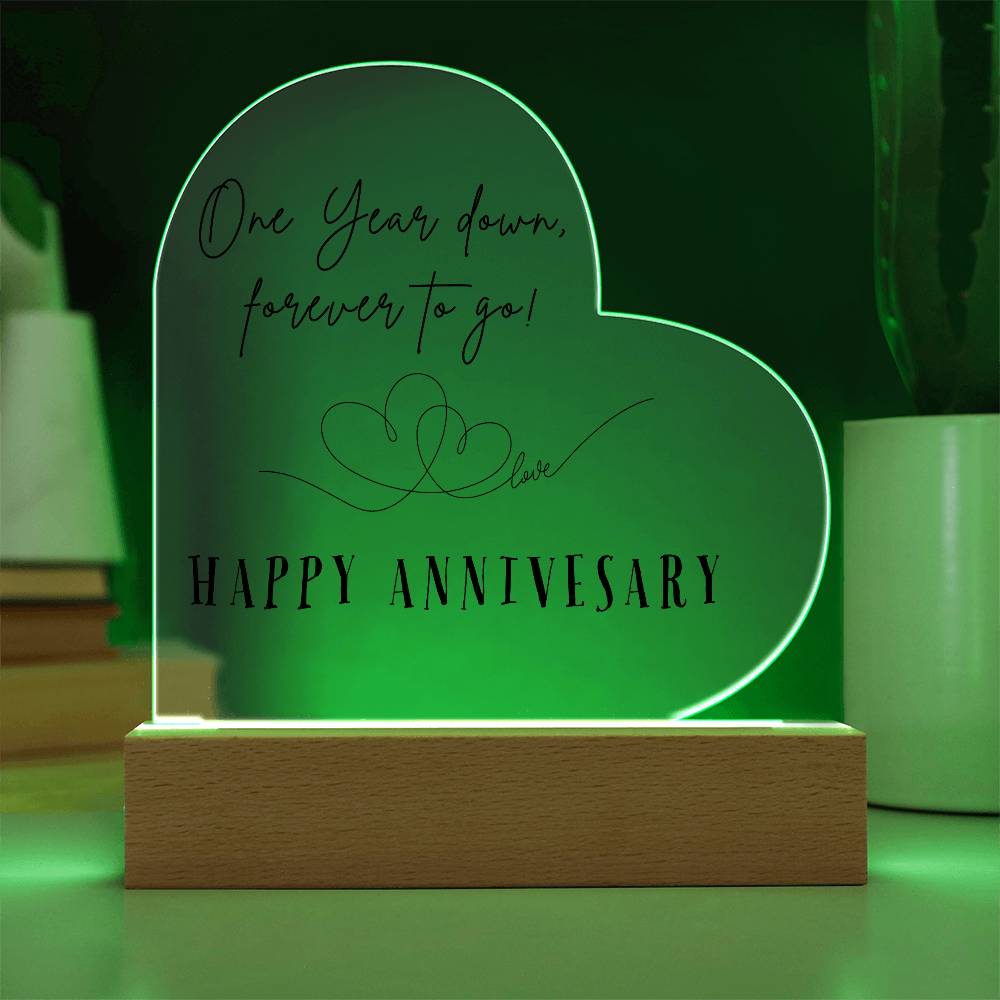 Anniversary | Acrylic Heart Plaque 02