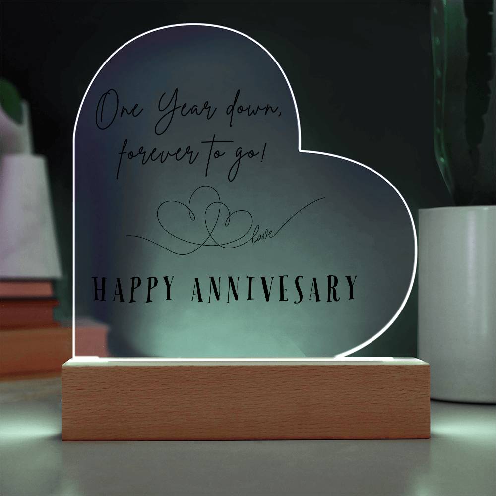 Anniversary | Acrylic Heart Plaque 02