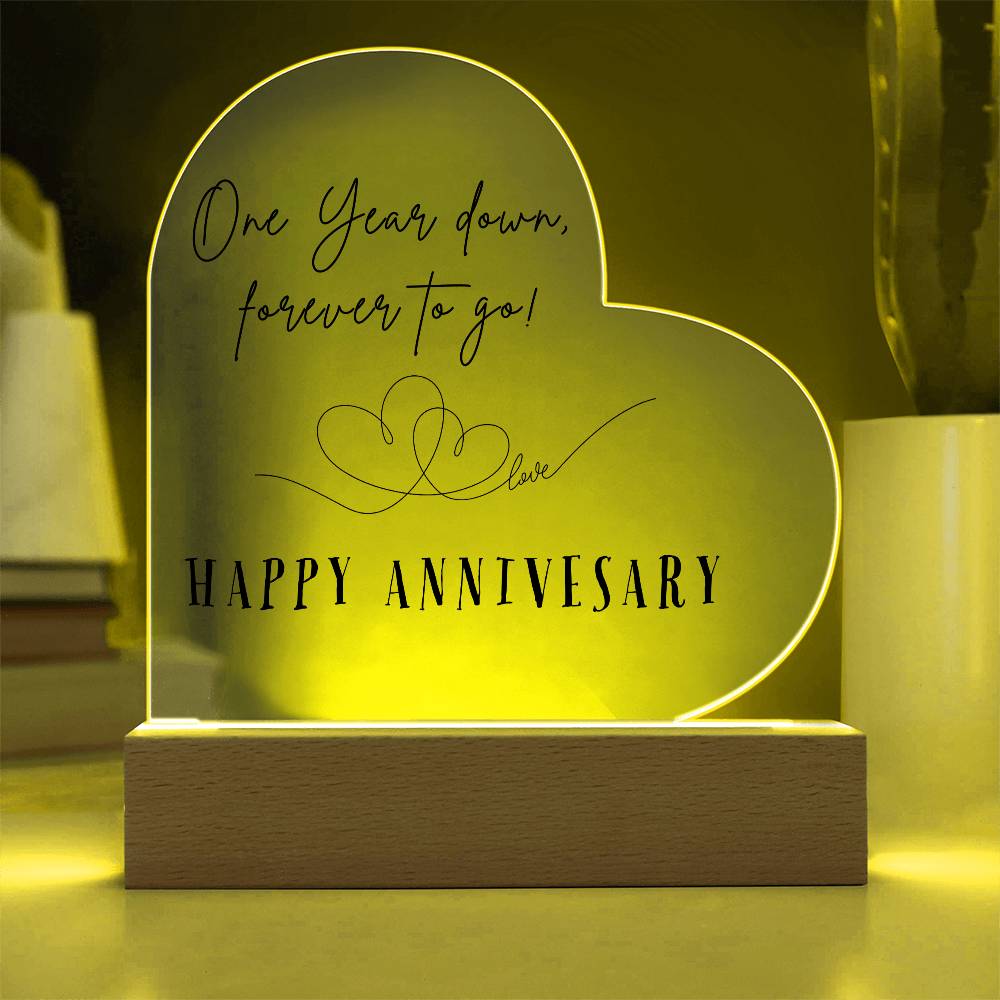 Anniversary | Acrylic Heart Plaque 02