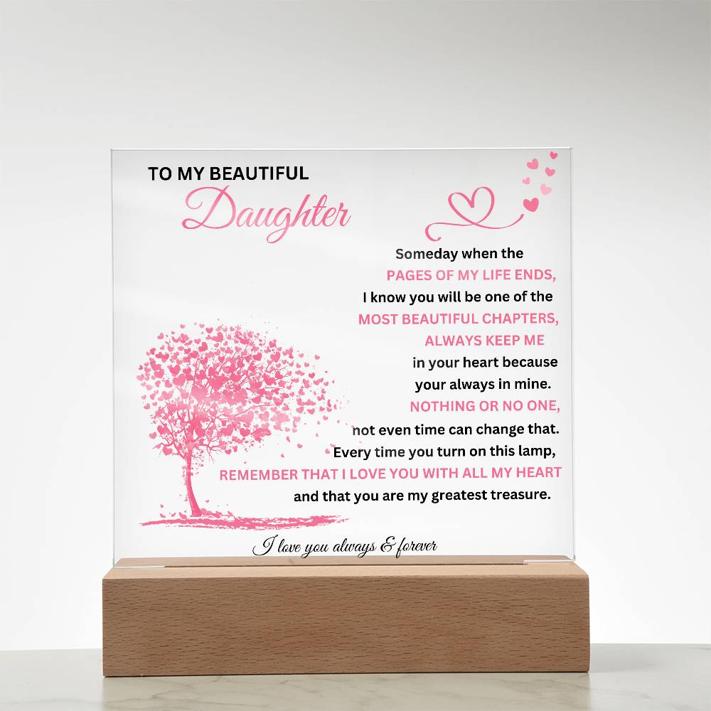 To My Beautiful Daughter | Acrylic Plaque 02