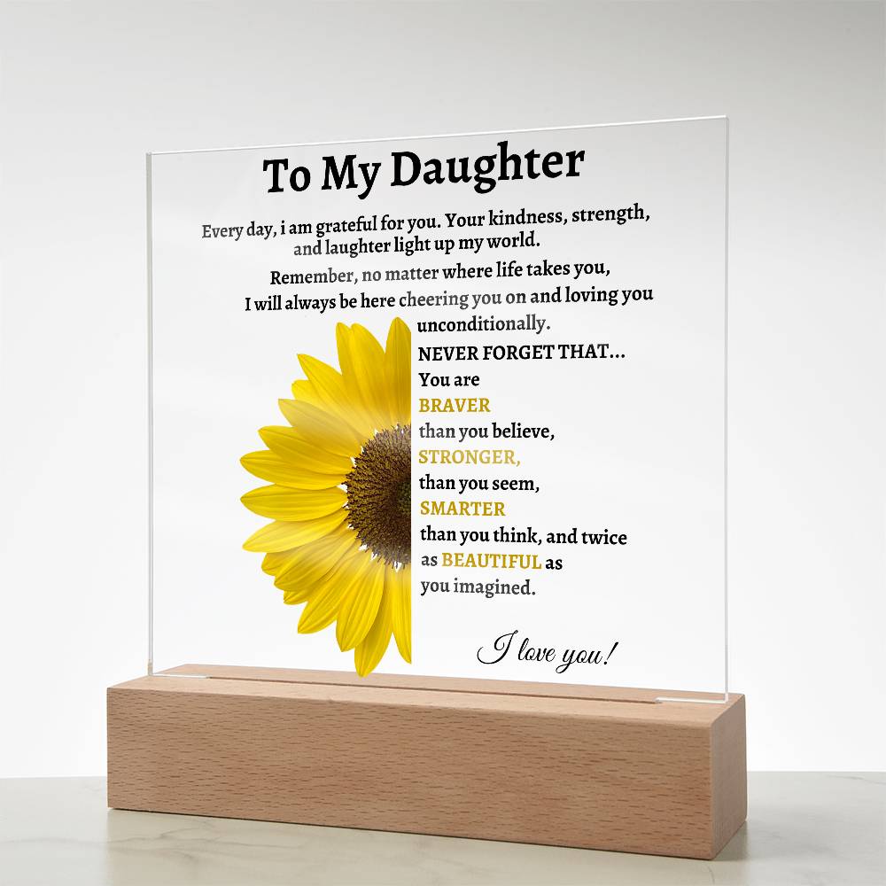 To My Daughter | Square Acrylic Plaque 03