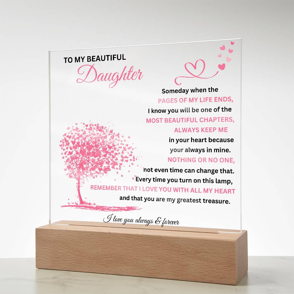 To My Beautiful Daughter | Acrylic Plaque 02