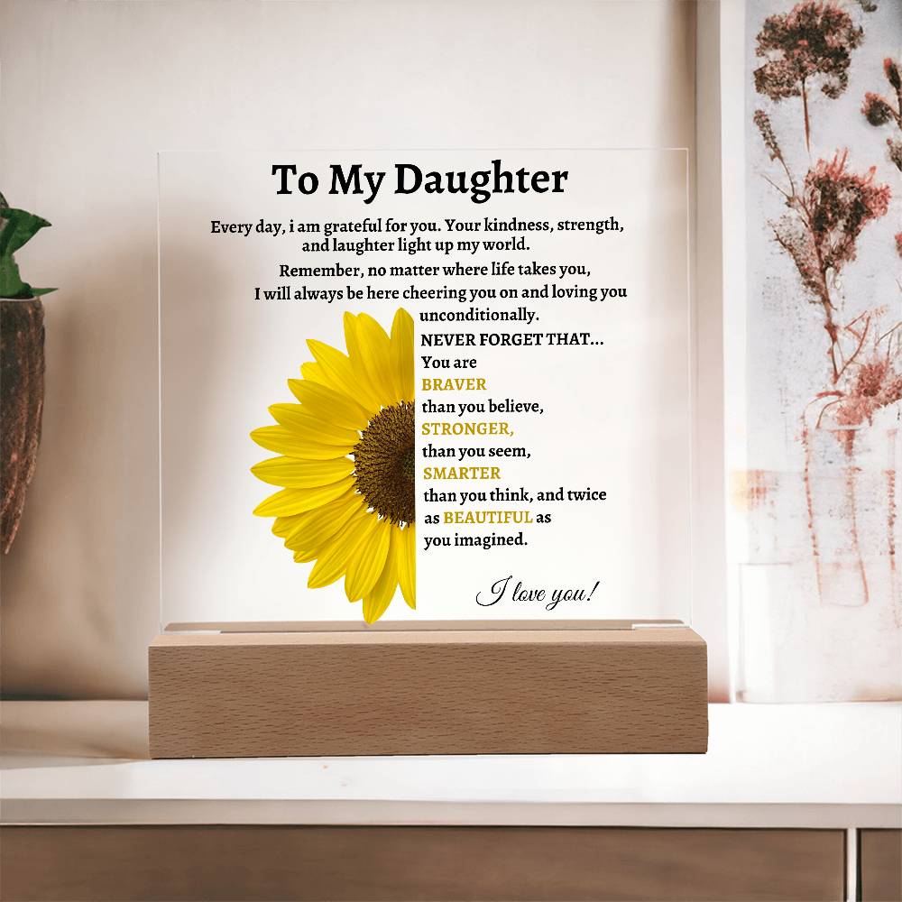 To My Daughter | Square Acrylic Plaque 03