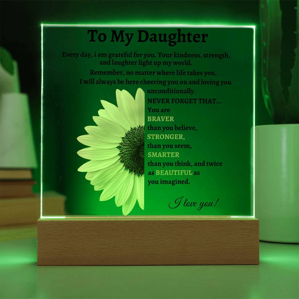 To My Daughter | Square Acrylic Plaque 03