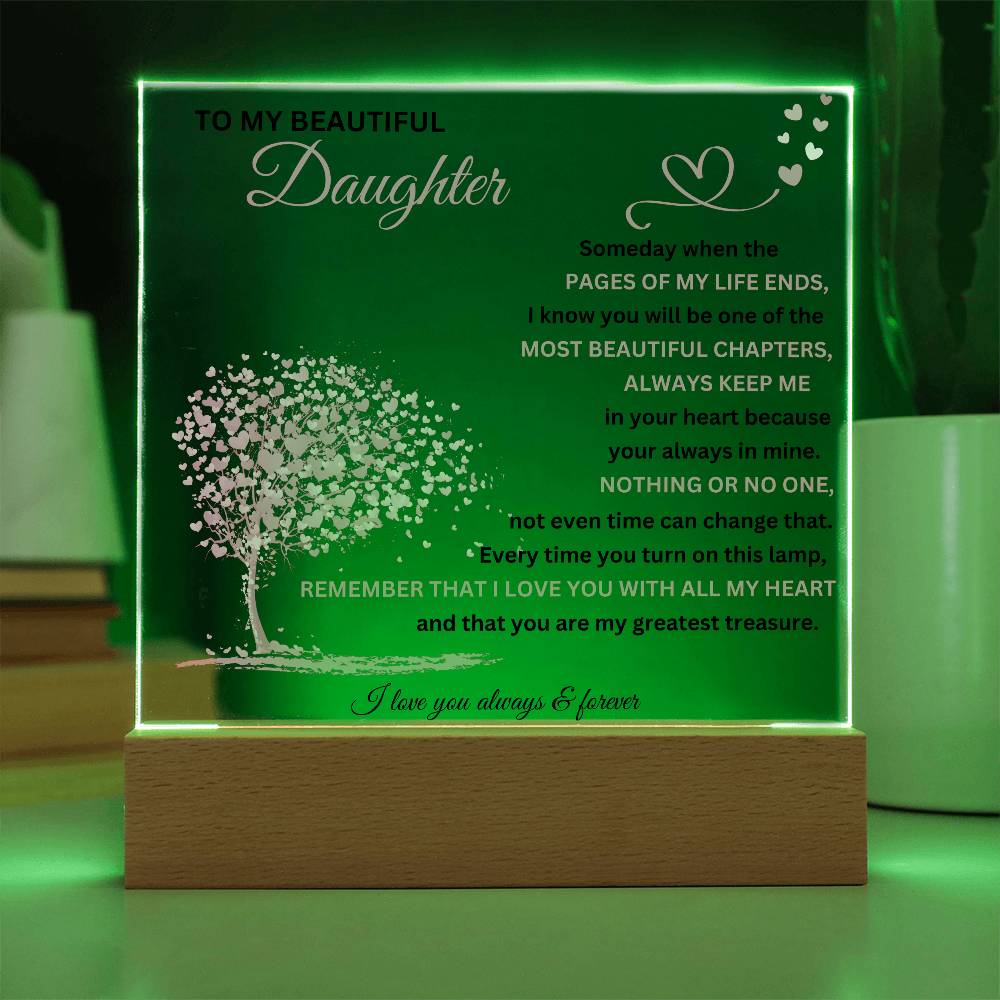 To My Beautiful Daughter | Acrylic Plaque 02