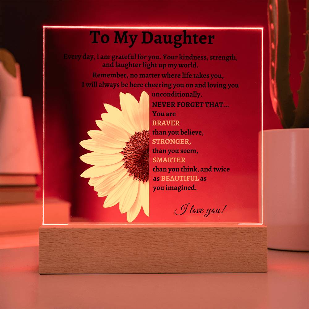 To My Daughter | Square Acrylic Plaque 03