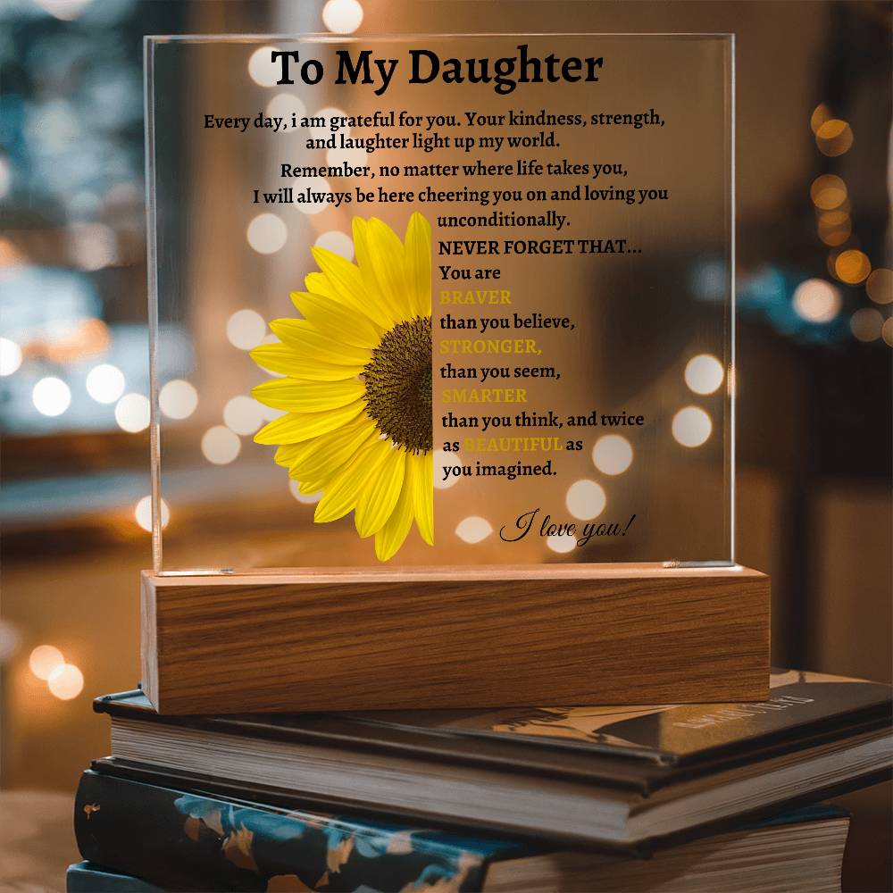 To My Daughter | Square Acrylic Plaque 03